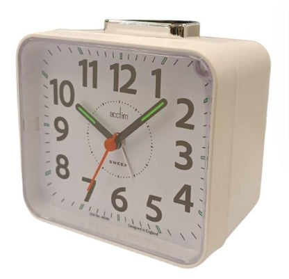Acctim Parker Alarm Clock in White - 16462