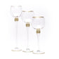 Hestia Set of 3 Diamante Goblets with Gold Detail