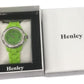 Henley Ladies Bling Fashion Case Lime Green Dial And Plastic Strap Watch H0826.11  - CLEARANCE NEEDS RE-BATTERY