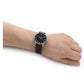 Limit Mens Basic Dated Black Dial Brown Leather Strap Watch 5744