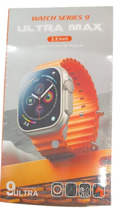 ULTRA MAX-9 Mens / Ladies Sports Digital Smart watch Orange Rubber strap