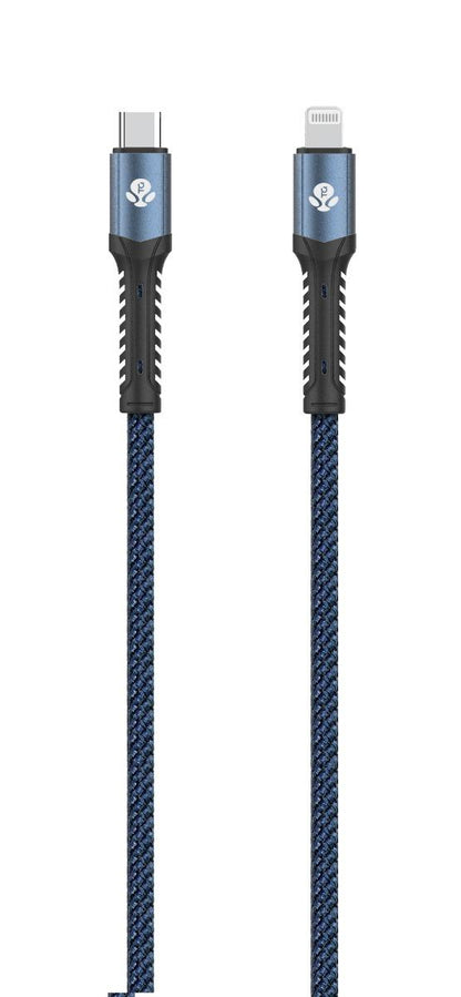 Fast Charge 27W WYEFLOW SuperStrand Braided USB-C to 8-Pin Charging & Data Cable 1m