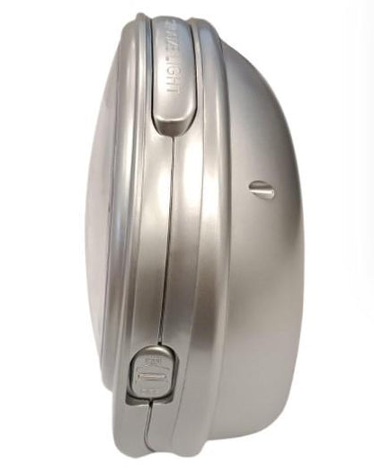 Acctim Jefferson Silent Sweep, Crescendo and Light features Bedside Alarm Clock in Silver - 16487