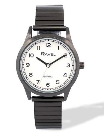 Ravel Ladies Basic Easy Read Minute Track on Dial Stainless Steel Expander Bracelet Watch Available Multiple Colour