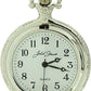 Jakob Strauss Classic Silver Tone & 12 Inch Brass Chain Pocket Watch - CLEARANCE NEEDS RE-BATTERY