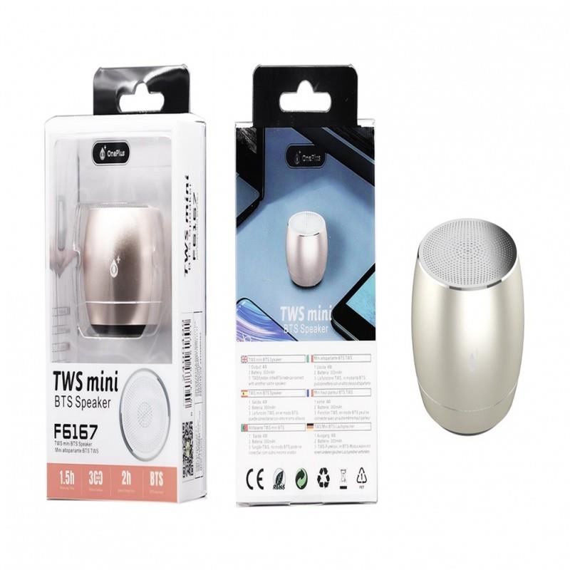 Mini TWS Bluetooth Speaker Karta, 4W, 300mAh, Gold