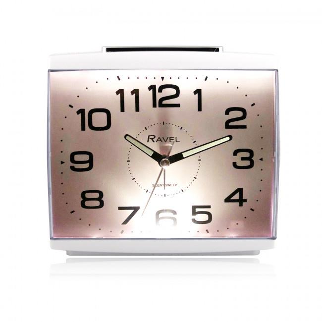 Ravel Large Square Retro Bedside / Mantle Quartz Alarm Clock RC037 Available Multiple Colour