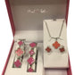 Paul Salatini Ladies Fashion Bling Dial Silver Bracelet Watch Bracelet, Necklace & Earrings Gift Sets 2531 Available Multiple Coloue