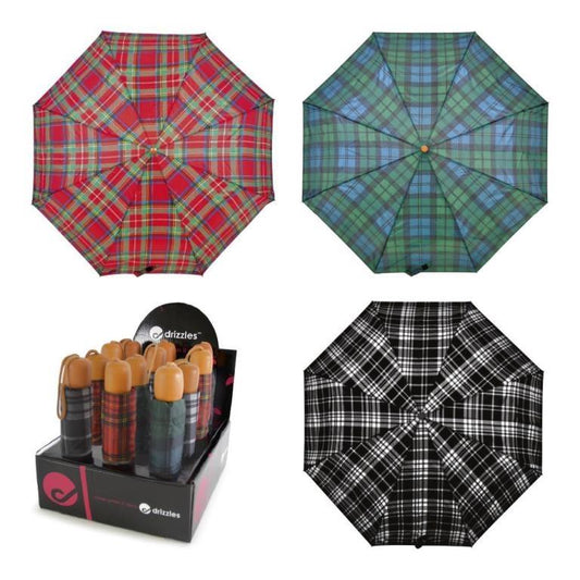 Drizzles Supermini Tartan Prints Umbrella (BOX OF 12) UU0027