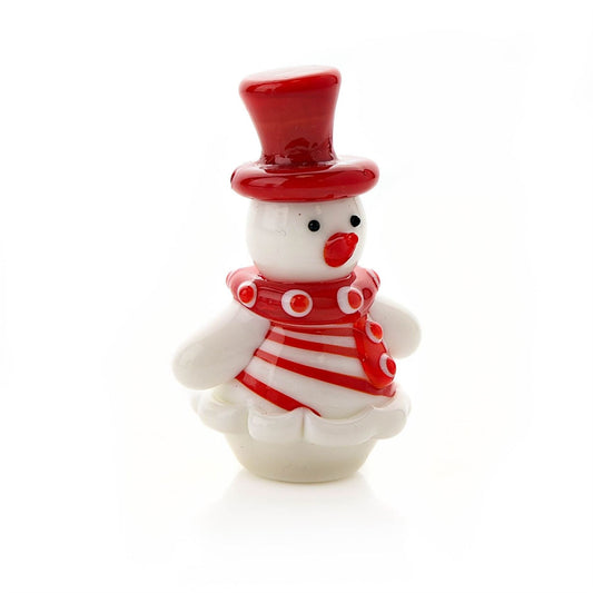 Objets d'Art Snowman with Red Scarf Figurine