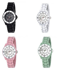 Henley Ladies Enamelled Round Case Sunray dial Bracelet Watch H07241 Available Multiple Colour