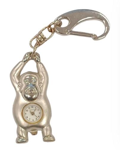 Imperial Key Chain Clock Monkey Silver IMP715 - CLEARANCE NEEDS RE-BATTERY