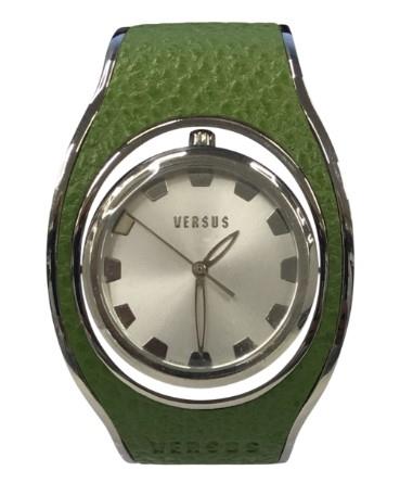 Versus Versace Ladies Fashion Rotate face Half Band Cuff Metal Bracelet Strap watch Available Multi Colour - CLEARANCE NEEDS RE-BATTERY