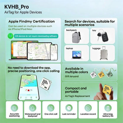 VenDens Mini Tracking Device GPS Smart Tracker  Works with Apple Find My