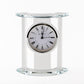 Wm.Widdop White Roman Dial Curved Glass Mantel Clock