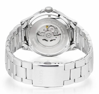 Lorus Mens Automatic Day Date Green Dial Stainless Steel Bracelet Watch RL463BX9