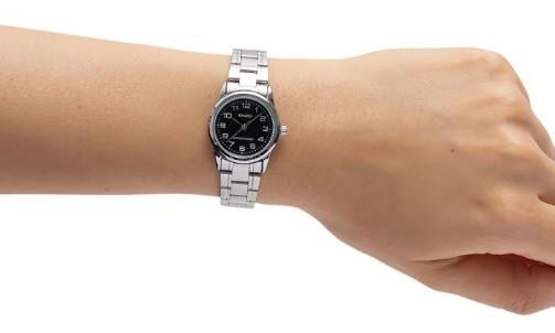 Casio Ladies Basic Analogue Stainless Steel Bracelet Easy Reader Dial Watch - LTP-V001D