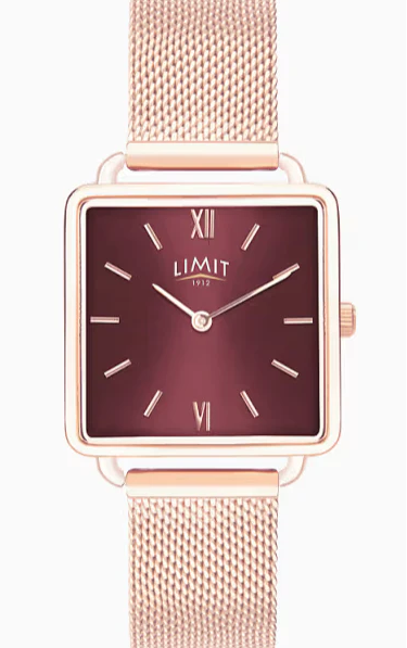 Limit Ladies 29mm square rose gold watch