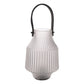 Hestia Battery Operated Portable Lantern Frosted White 15cm x 20cm