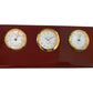 Miniature Clock Dial along with Barometer & Thermometer Dials Brown Solid wood IMP219 - CLEARANCE NEEDS RE-BATTERY