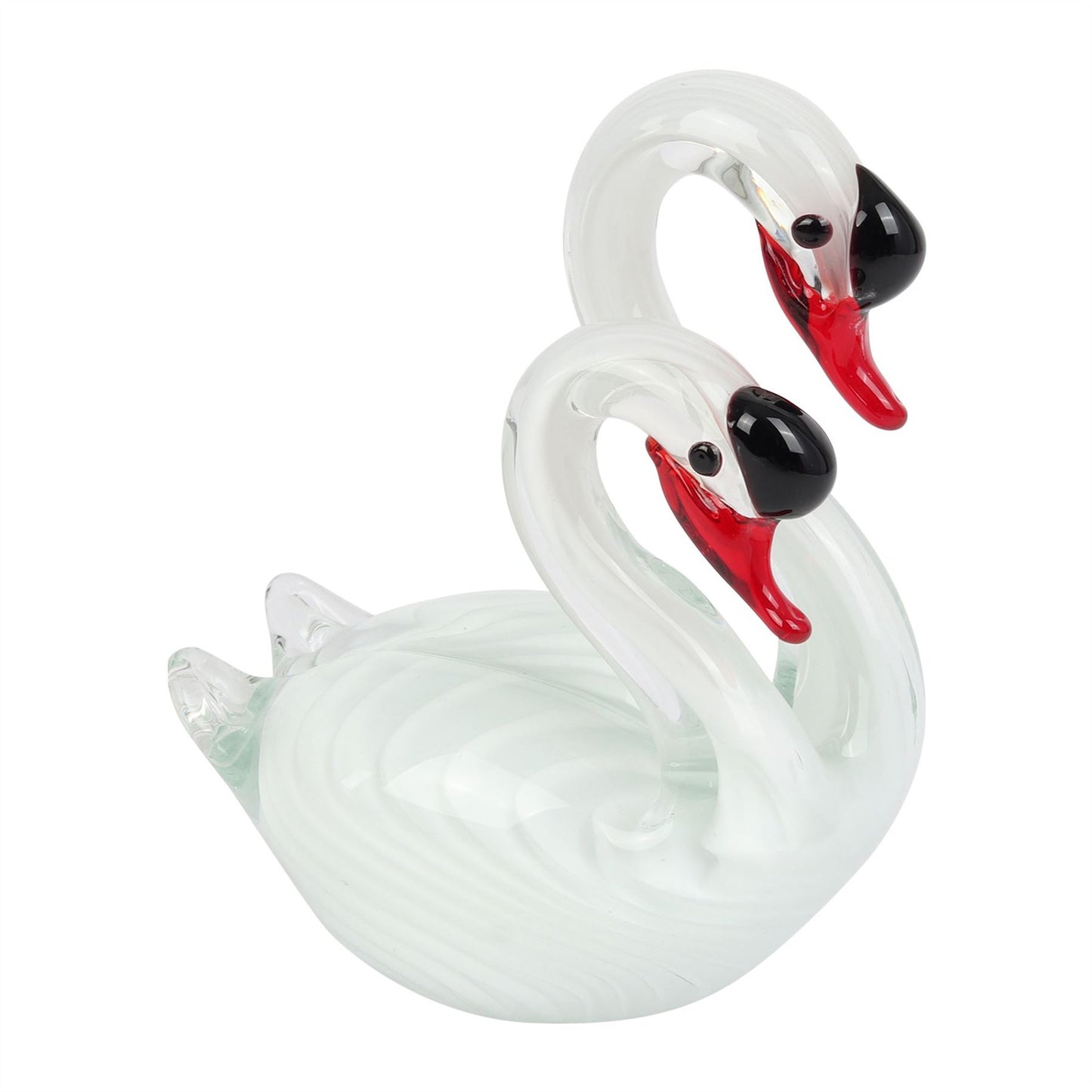 Objets d'Art Glass Figurine - White Swan