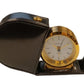 Imperial Travel Alarm Clock folds away into Black Leather bag  IMP611 - CLEARANCE NEEDS RE-BATTERY