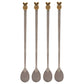 Hestia Set of 4 Long Mixing Spoons Pineapple