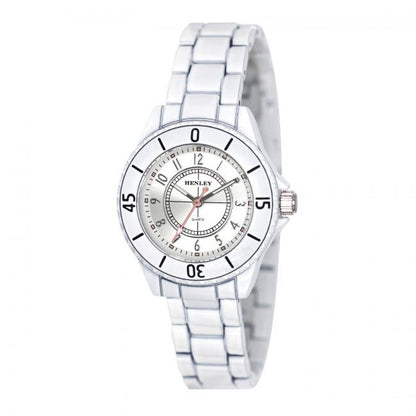 Henley Ladies Fashion Enamelled Round Case Sunray dial Bracelet Watch H07241 Available Multiple Colour