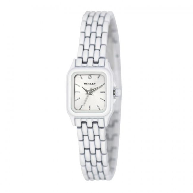 Henley Ladies Rectangular Petite Case sunray dial Bracelet Watch H07240 Available Multiple Colour