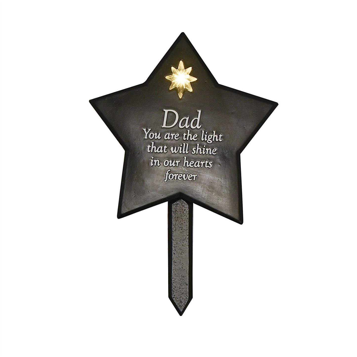 Memorial Solar Light Up Star Plaque - Dad