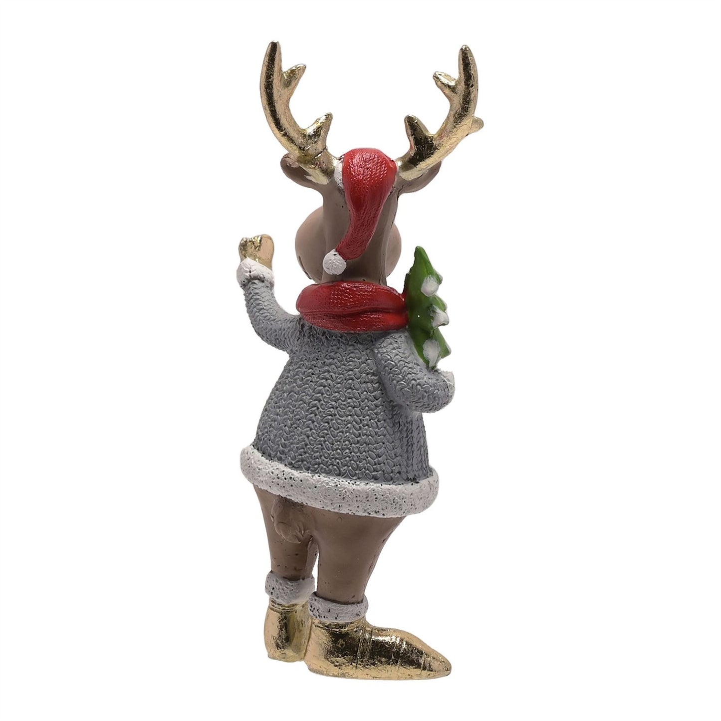 Reindeer With Christmas Tree Figurine