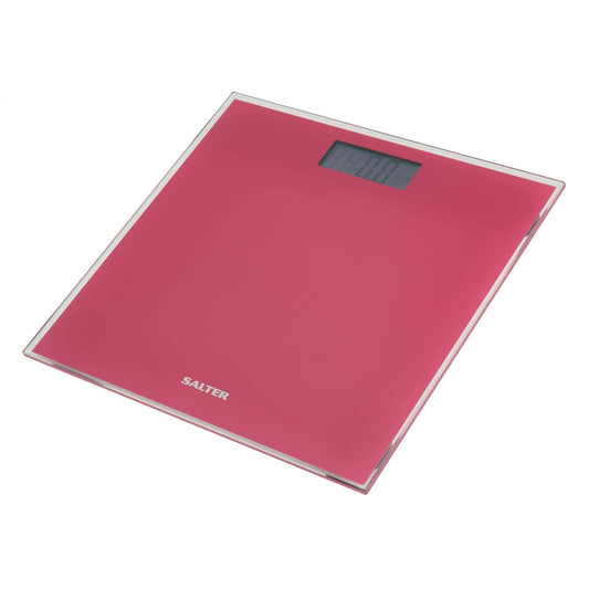 Salter Glass Electronic Digital Bathroom Scale Pink