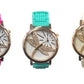 Ladies Fashion Butterfly Bling Dial with Rubber Strap Watch - CLEARANCE NEEDS RE-BATTERY Available Multiple Color