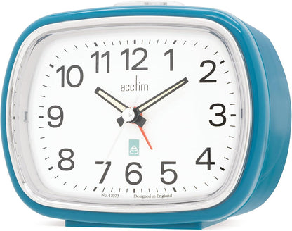 Acctim Camille Analogue Quartz Luminous Hands Chrome Bezel Alarm Clock Available Multiple Color