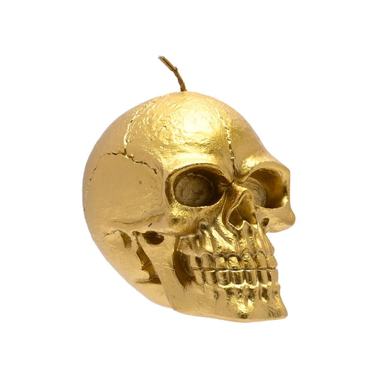 Gold Skull Shaped Candle