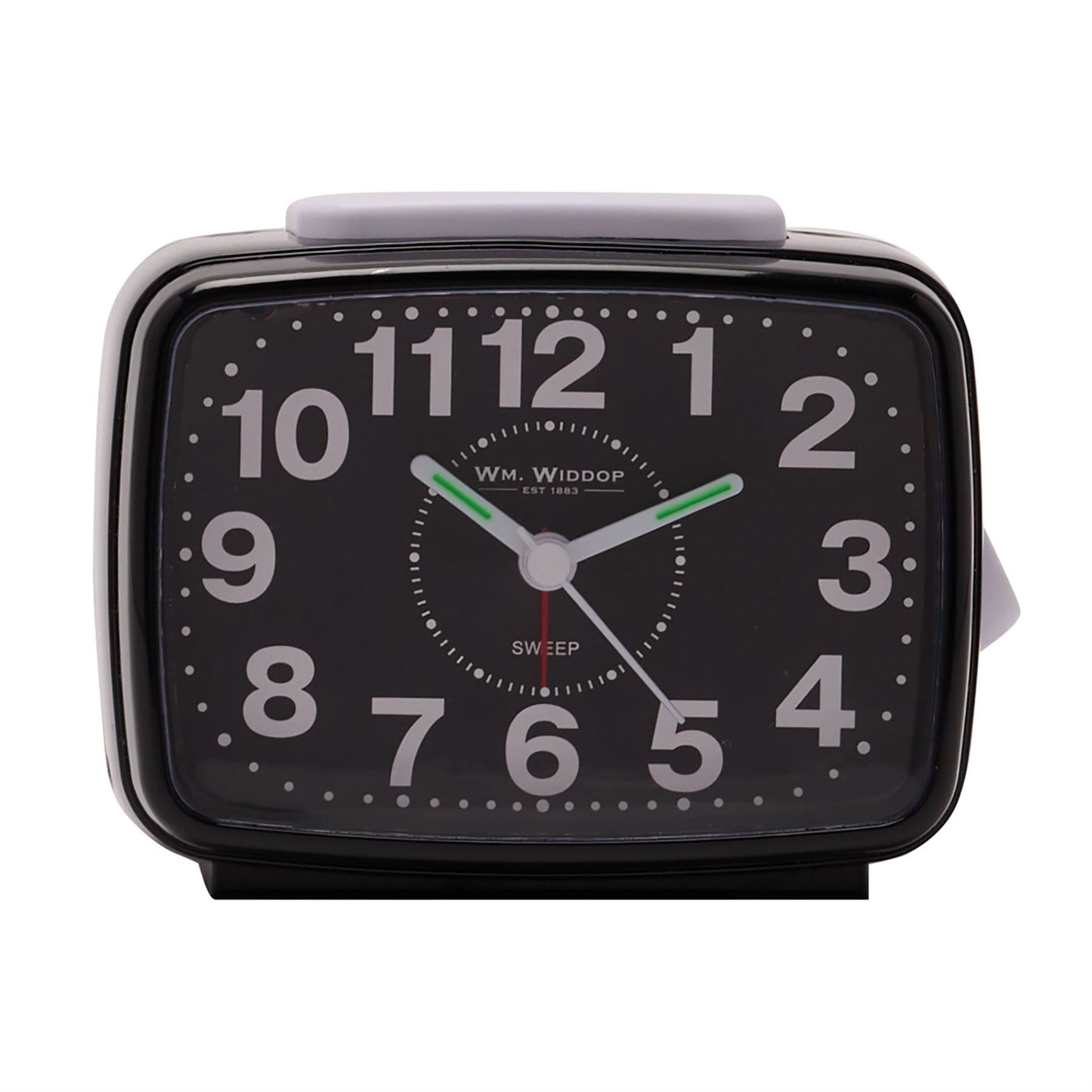 Wm.Widdop Oblong Alarm Clock Sweep Movement & Snooze 9510 Available Multiple Colour