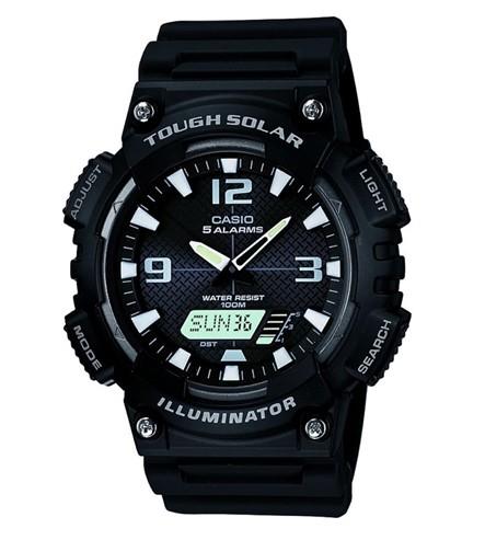 Casio Mens Fashion Sports Digital waterproof and solar-powered Dual World time Resin Strap Watch AQ-S810W-1AVEF