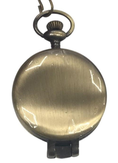 Mens & Ladies Mechanical Hand Winding Half Hunter Steampunk Bronze Pocket Watch