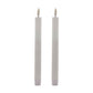Set of 2 LED Wax Taper Candles White 24cm