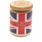 KING CHARLES III CANDLE WITH WOOD LID 650ML MADE IN UK - UNION JACK