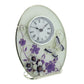 Wm.Widdop Glass Oval Crystals Mantel Clock Available Multiple Design