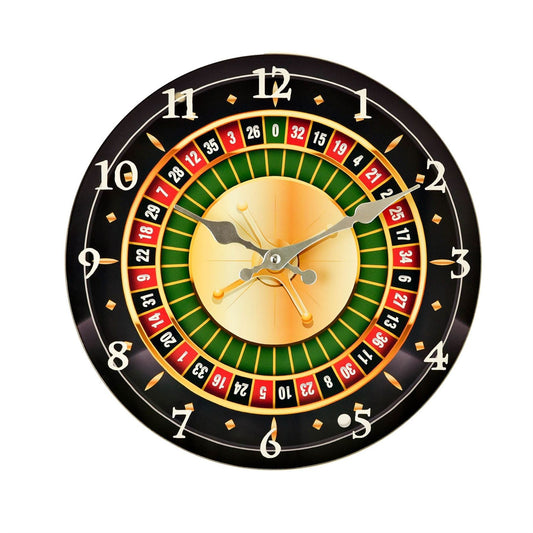 Hometime Roulette Glass Wall Clock 30cm