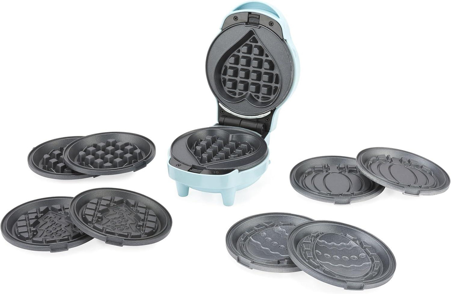 Giles & Posner Mini Waffle Maker – 5-in-1 Non-Stick Waffles, Snack Maker