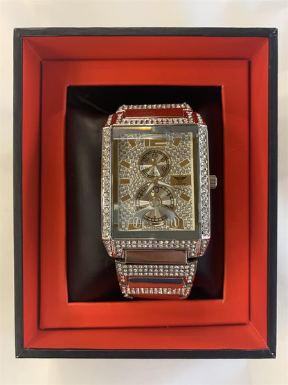 PI-7277 NY LONDON MENS BLING WATCH ASSORTED COLOURS