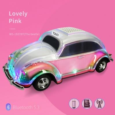 WSTER Beetle with Lamp Car Speaker with Bluetooth & FM Radio