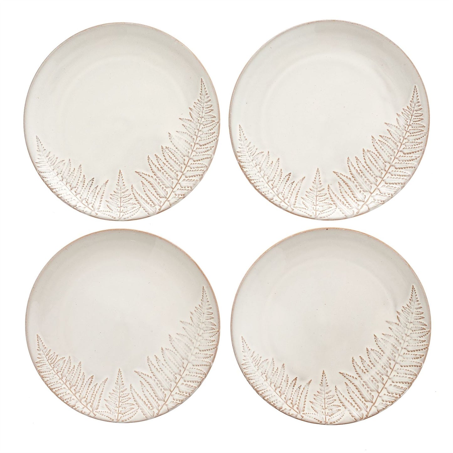 Hestia Set of Debossed Fern Plates 23cm