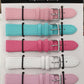 SUNSR Sun Mixed Colour Calf Leather Watch Straps Regular card of 6 - Silver Buckle