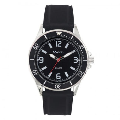 Ravel Mens Sports Dial Silicone Strap Watch RS002 Available Multiple Colour