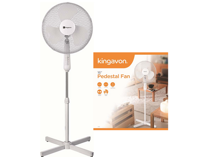 16" Pedestal Fan White