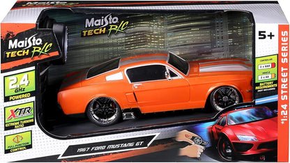 Maisto Tech R/C 1:24 Scale 2.4 GHz 1967 Ford Mustang GT, Metallic Orange Car
